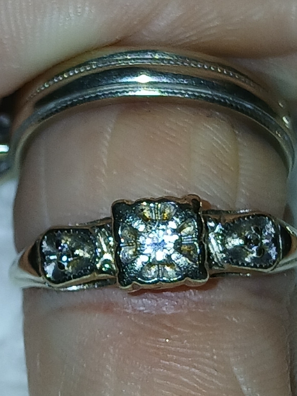 Antique 14k Diamond Wedding Ring